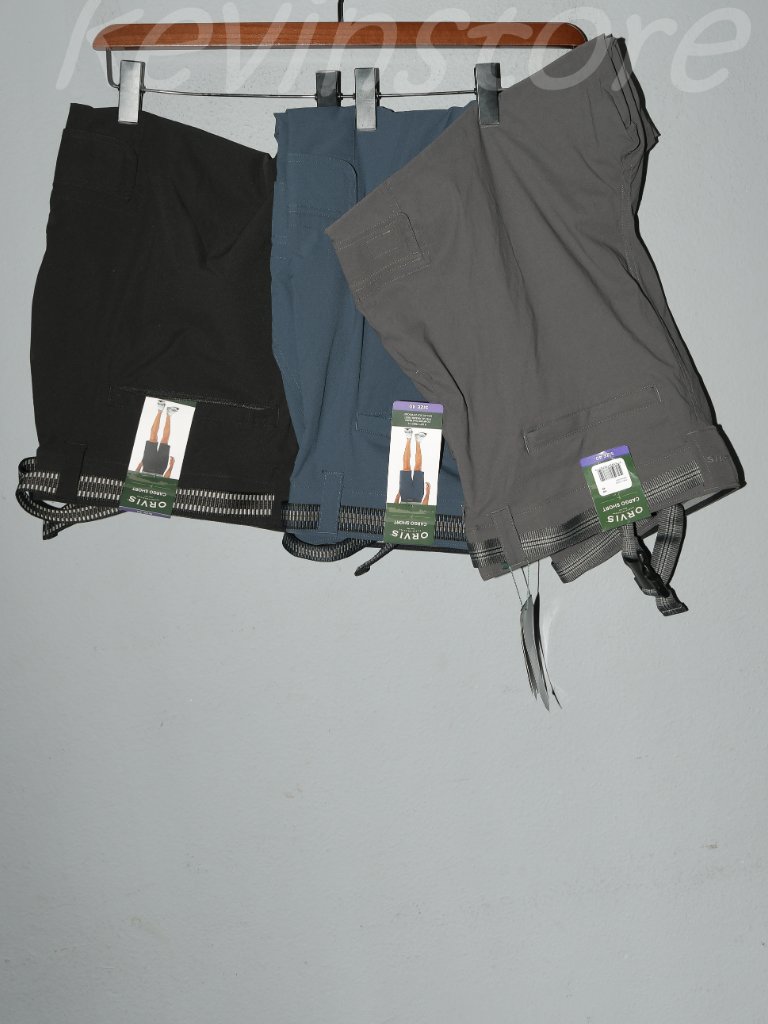 3 Pairs Of Shorts Gray,Blue,Black - Orvis Men’s Cargo With Belt Shorts